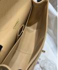 Сумка Large Classic Grained Calfskin Bag Beige